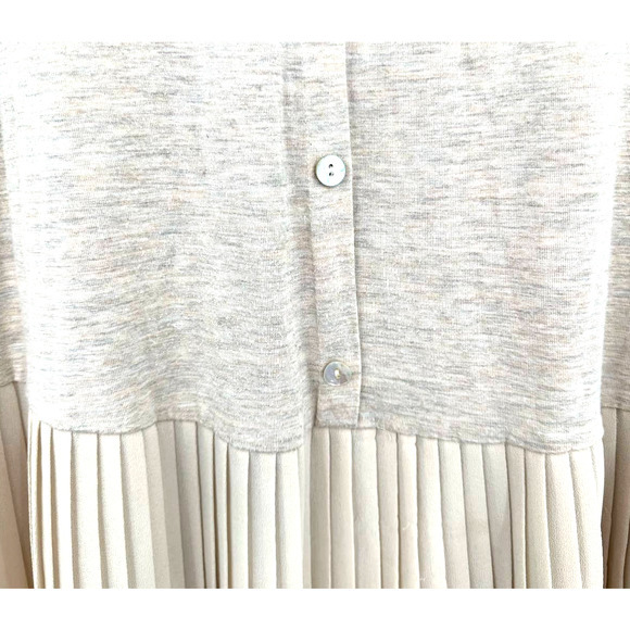 Pebble and Stone size Large cream oatmeal color long sleeve blouse shirt button - Picture 3 of 4